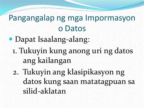 ano ang datos|data in Tagalog .